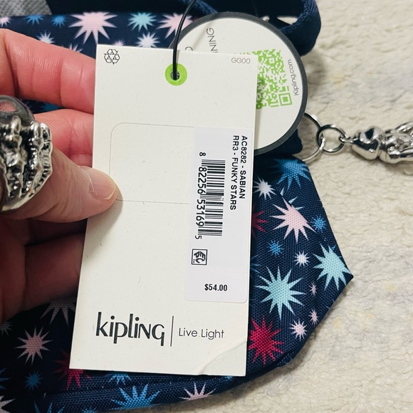 NWT Kipling Sabian Mini Crossbody Bag With Funky Stars 7.75''Lx 5.75''H x3.25''D - Picture 7 of 12